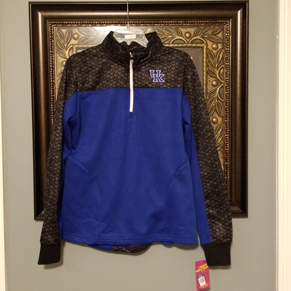 UK University of Kentucky 1/4 zip pullover Camo E3